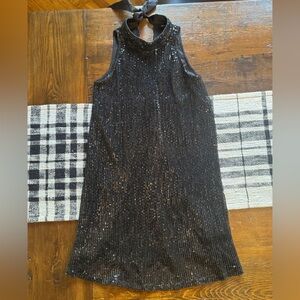 Girl’s Black Sequin Dress